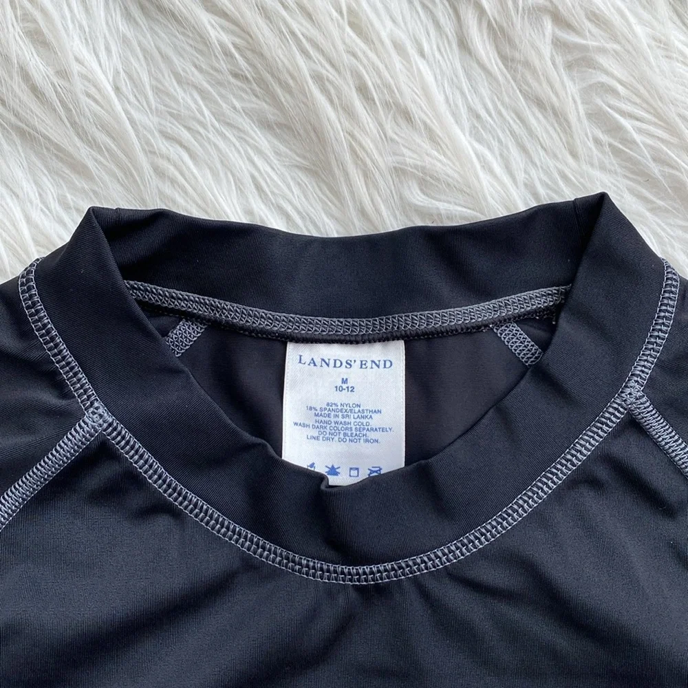 Lands’ End | Black Short Sleeve Rashguard
